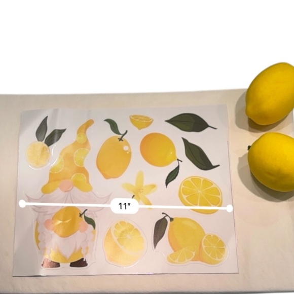 Gnome & Lemon Wall Decals Peel and Stick - Picture 3 of 3
